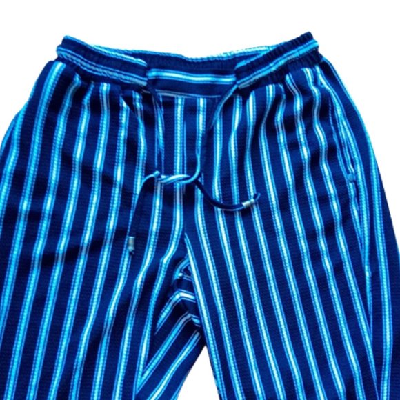 --- Black White Casual Striped Pants Size Medium - Picture 2 of 3